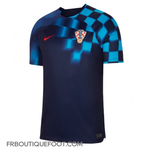 Maillot de foot Croatie Extérieur vêtements Monde 2022 Manches Courtes